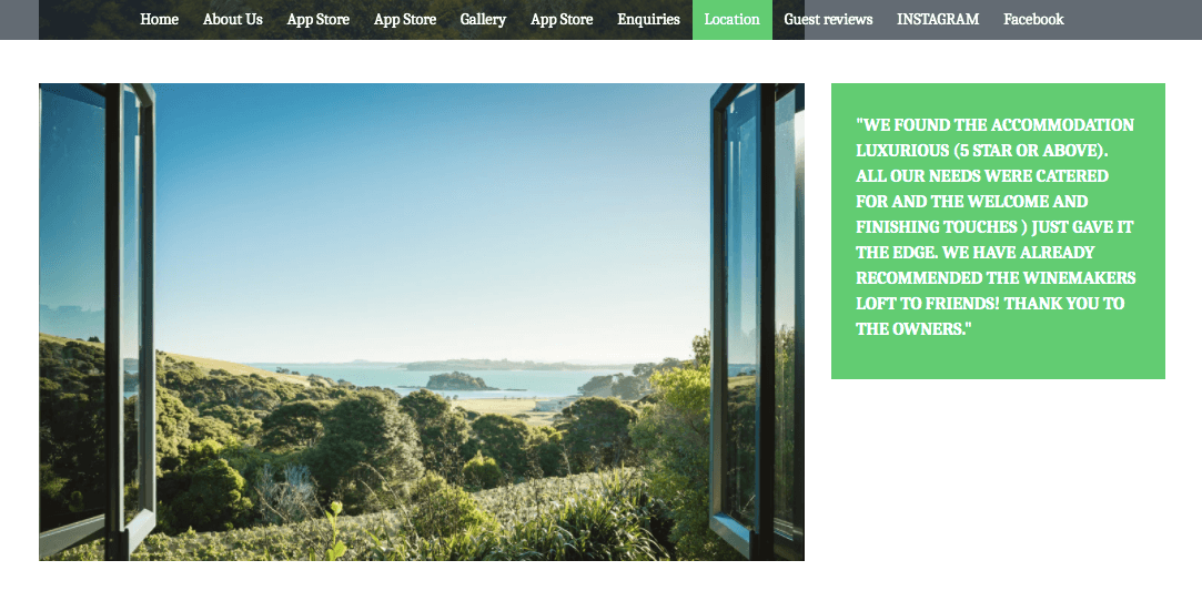 customer's review on a Strikingly user's website appreciating the personalized service given to them customer's review on a Strikingly user's website appreciating the personalized service given to them